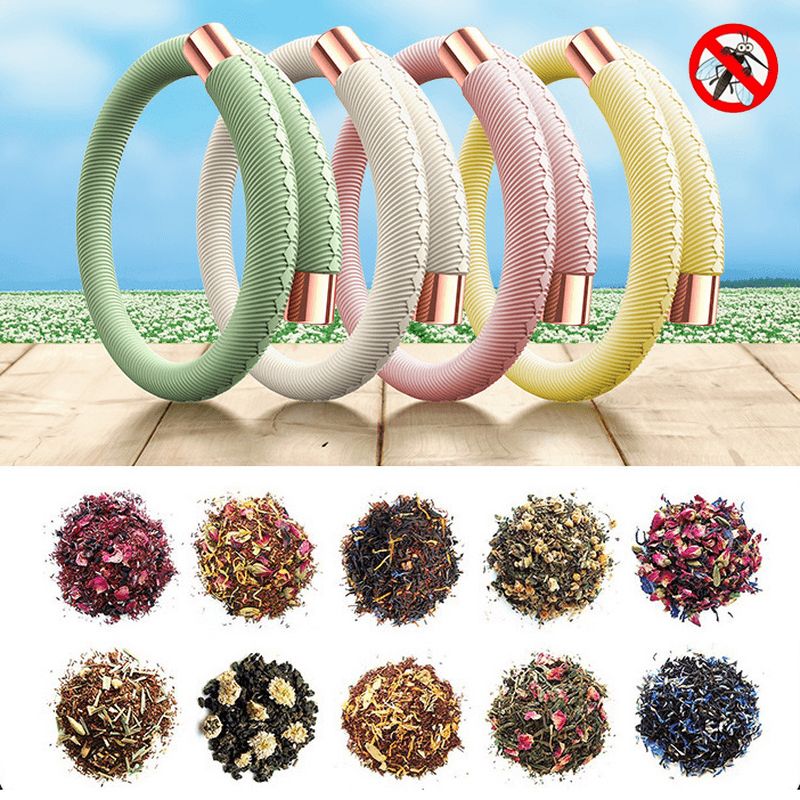 Bakeey Q805 Huile Essentielle De Plantes Extérieures Anti-moustique Insecte Naturel Anti-moustique Bracelet En Silicone