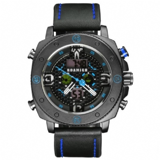 Boamigo F525 Mode Hommes Montre Numérique Cadran Créatif Semaine Lumineuse Affichage Chronographe Led Double Affichage Montre