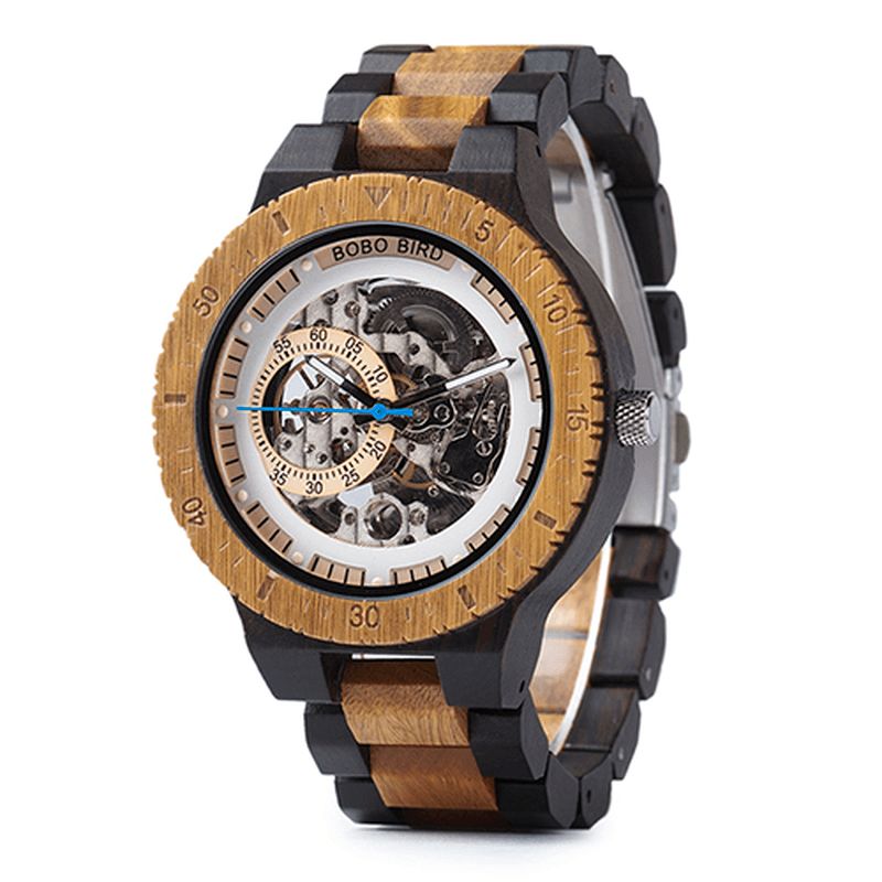 Bobo Bird K-gr05 Montre Mécanique Automatique Design Rétro Montre Homme En Bois