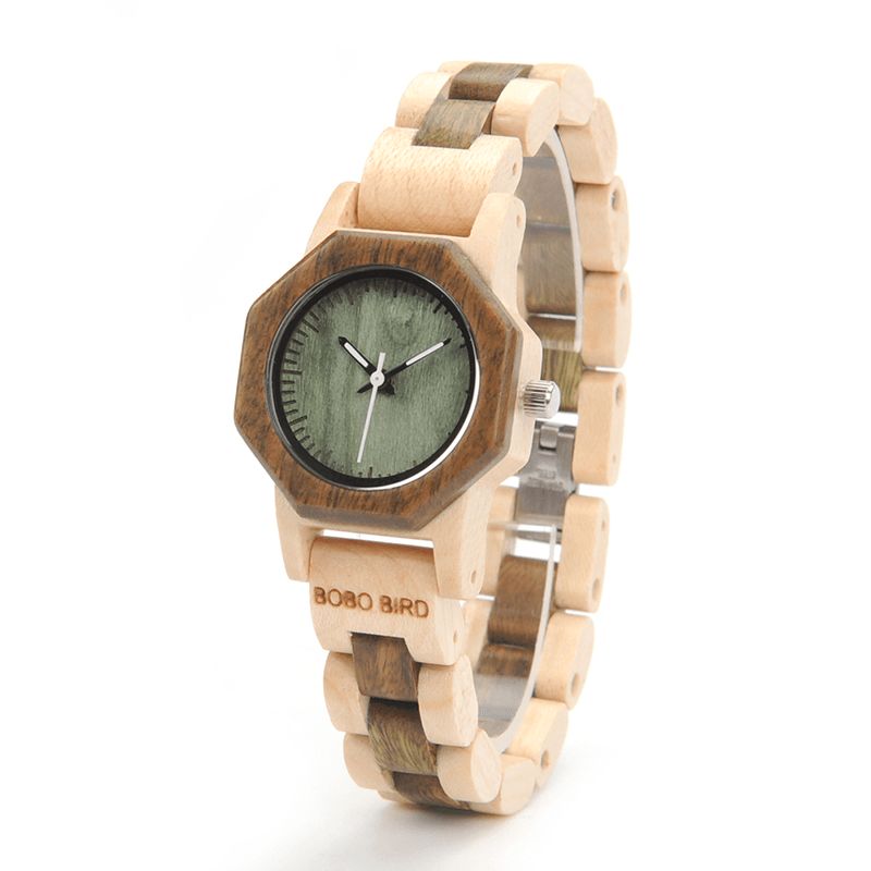 Bobo Bird M25 Montre-bracelet En Bois Légère À La Mode Montre À Quartz À Petit Cadran