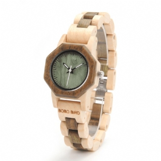 Bobo Bird M25 Montre-bracelet En Bois Légère À La Mode Montre À Quartz À Petit Cadran