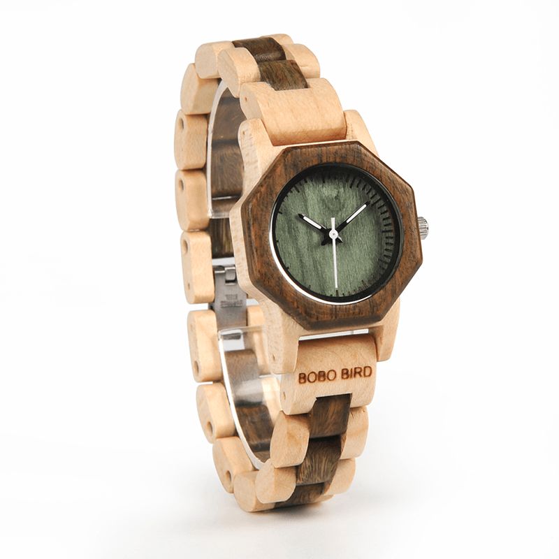 Bobo Bird M25 Montre-bracelet En Bois Légère À La Mode Montre À Quartz À Petit Cadran