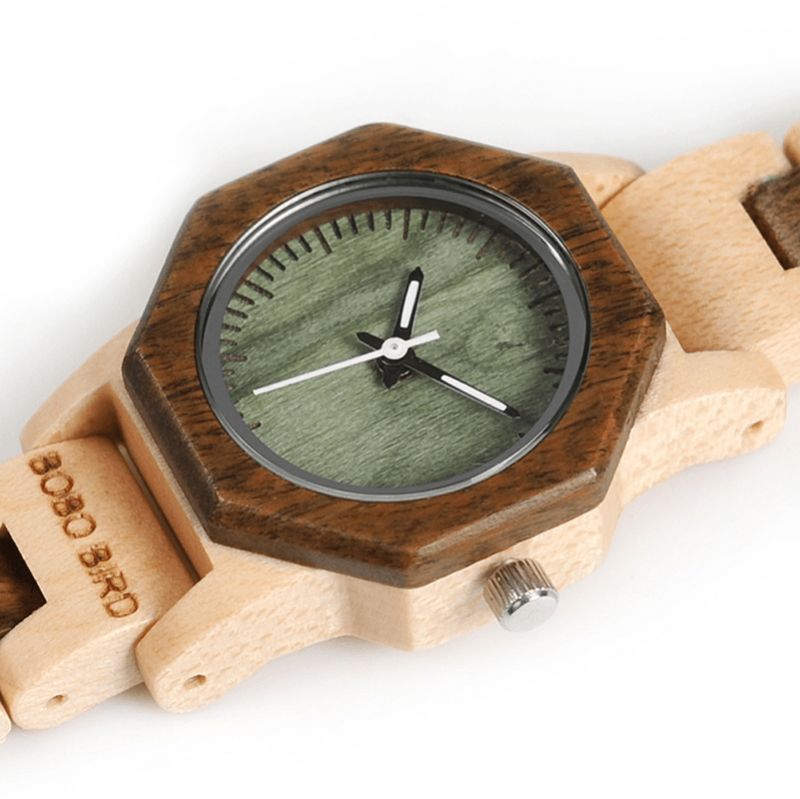 Bobo Bird M25 Montre-bracelet En Bois Légère À La Mode Montre À Quartz À Petit Cadran