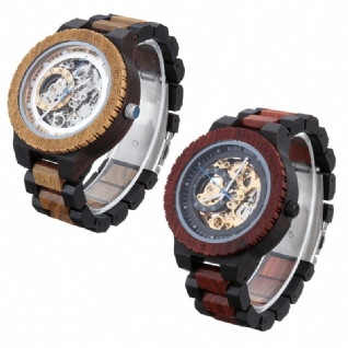 Bobo Bird R05 Montres-bracelets À Main Lumineuses En Bois Pour Hommes Montre Mécanique