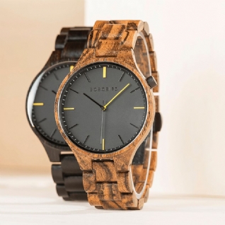 Bobo Bird S27 Montre-bracelet Pour Hommes De Style Décontracté Montres À Quartz Créatives En Bois