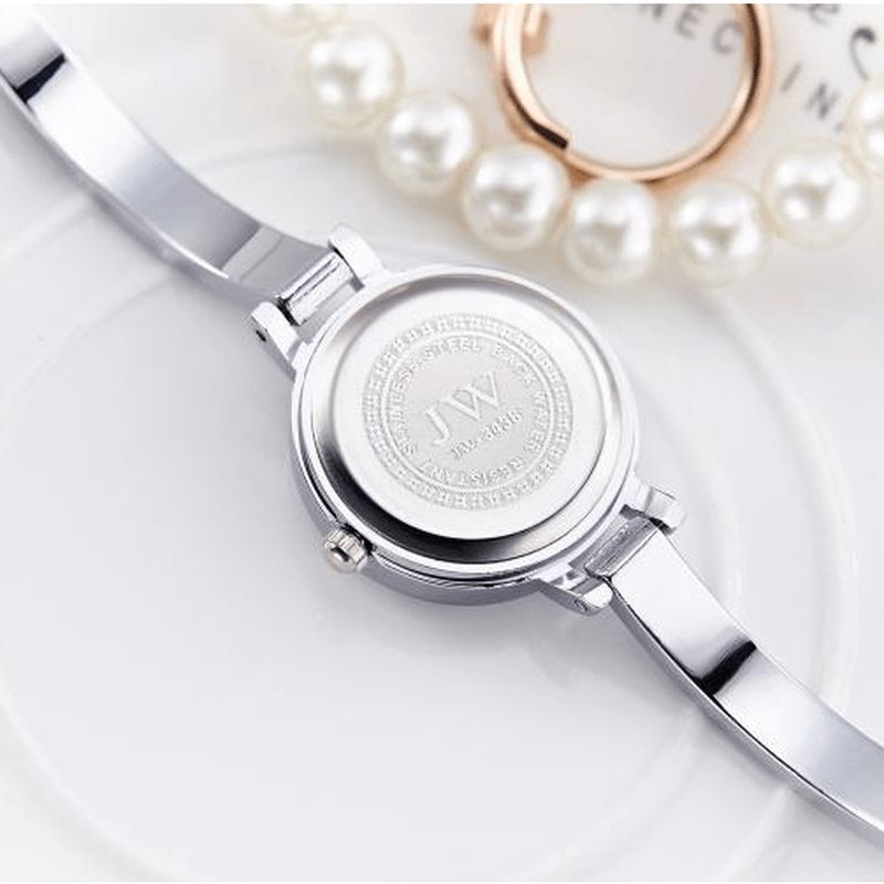 Bracelet De Mode De Luxe En Acier Bande Strass Femmes Montre Montre À Quartz