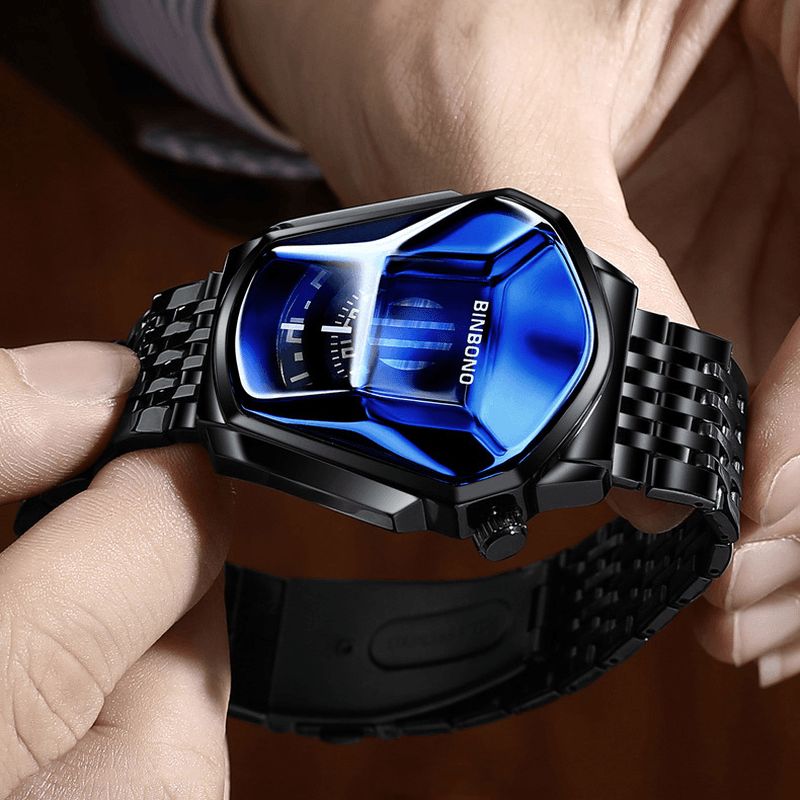 Business Rhombus Science Fiction Cadran Étanche Hommes Montre À Quartz