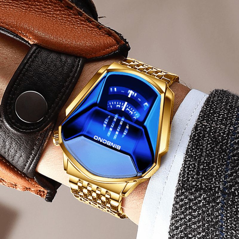 Business Rhombus Science Fiction Cadran Étanche Hommes Montre À Quartz