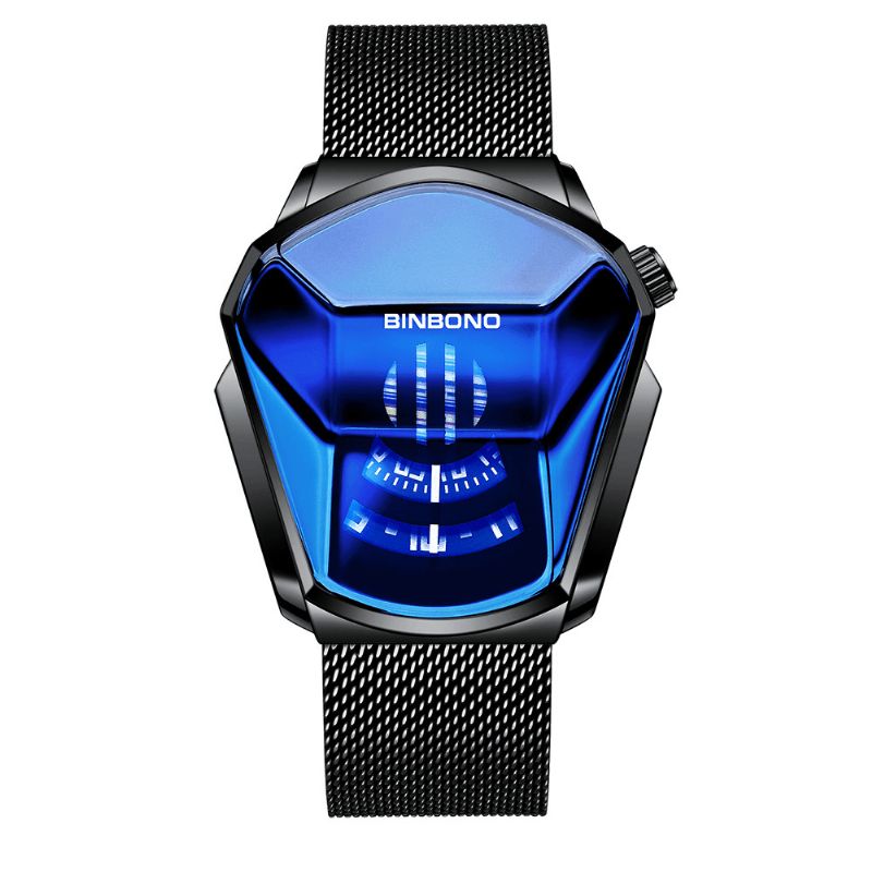 Business Rhombus Science Fiction Cadran Étanche Hommes Montre À Quartz