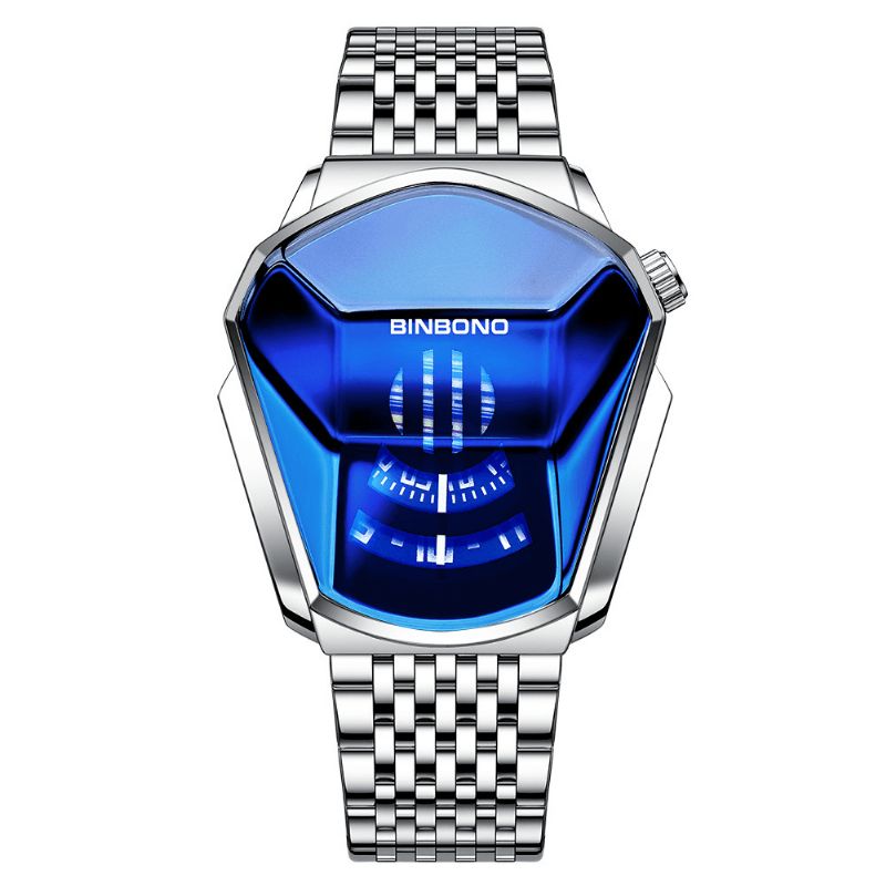 Business Rhombus Science Fiction Cadran Étanche Hommes Montre À Quartz