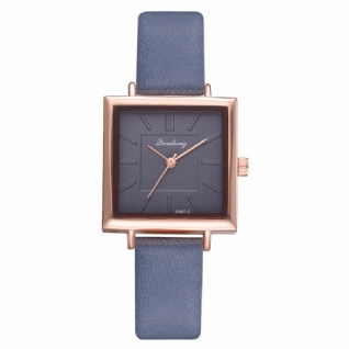 Cadran Carré Simple Bracelet En Cuir Pu Femmes Mode Dames Robe Bracelet Montre À Quartz