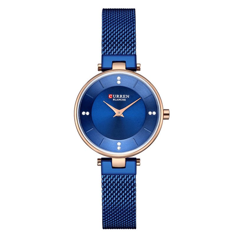 Cadran Ultra Mince Design Élégant Montre Femme Montre À Quartz Pleine Acier