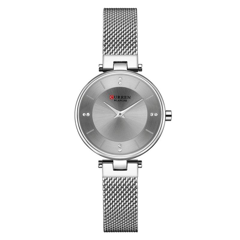 Cadran Ultra Mince Design Élégant Montre Femme Montre À Quartz Pleine Acier