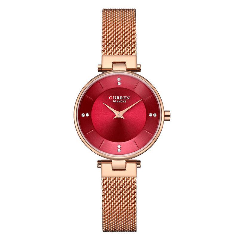 Cadran Ultra Mince Design Élégant Montre Femme Montre À Quartz Pleine Acier