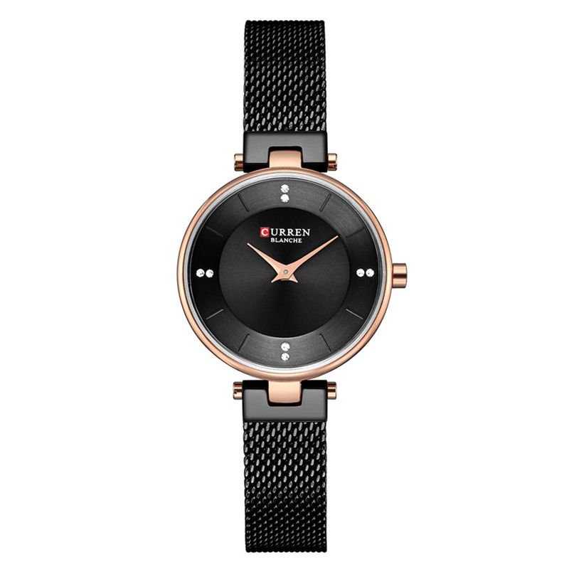 Cadran Ultra Mince Design Élégant Montre Femme Montre À Quartz Pleine Acier