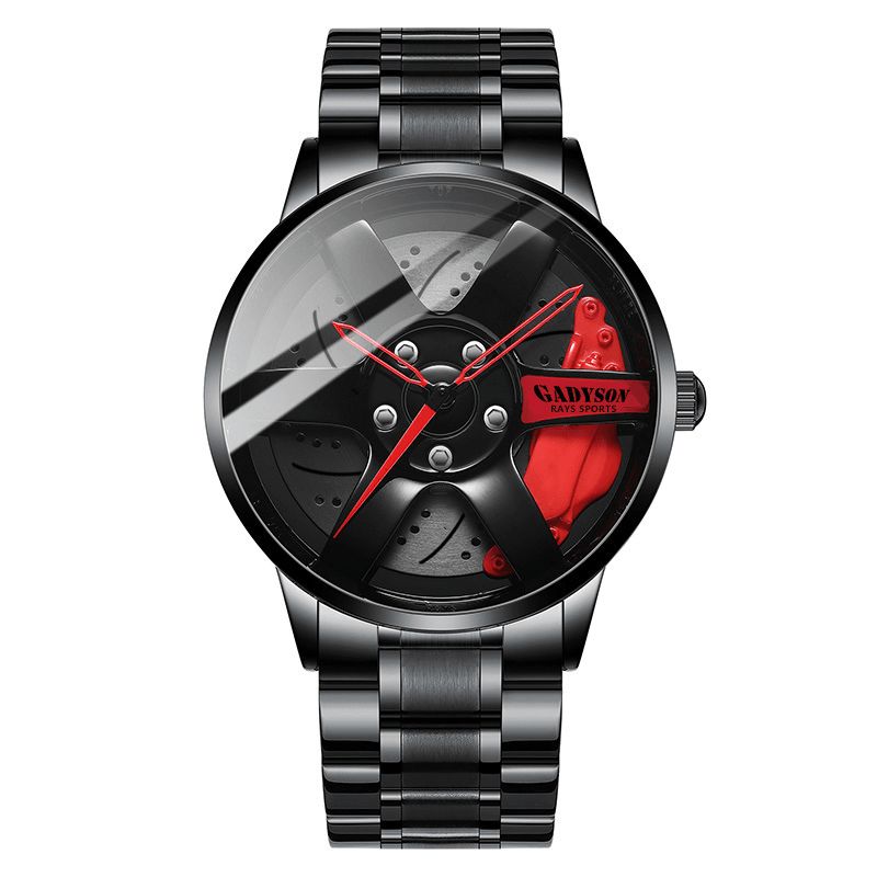 Cadyson A0908 Cadran 3d Design Montre-bracelet Pour Homme À La Mode Montre À Quartz Avec Bande En Acier