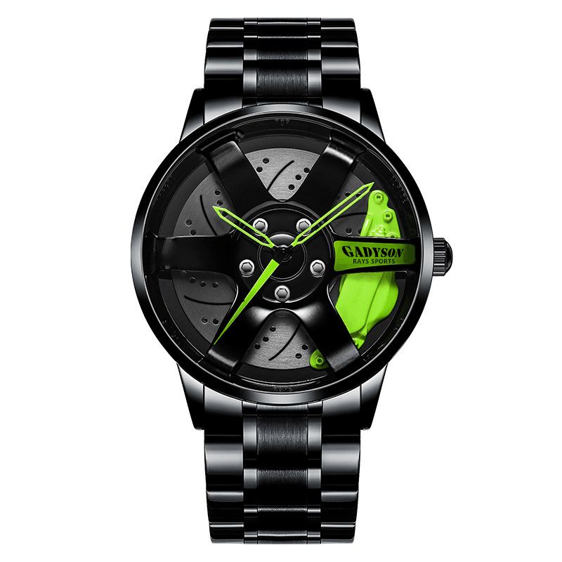 Cadyson A0908 Cadran 3d Design Montre-bracelet Pour Homme À La Mode Montre À Quartz Avec Bande En Acier