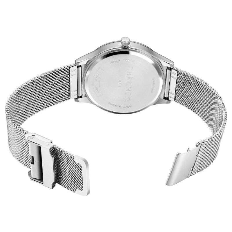 Chronos Ch27 Style Décontracté Étanche Hommes Montre-bracelet 40mm Hardlex Cadran Ultra Mince Montre À Quartz