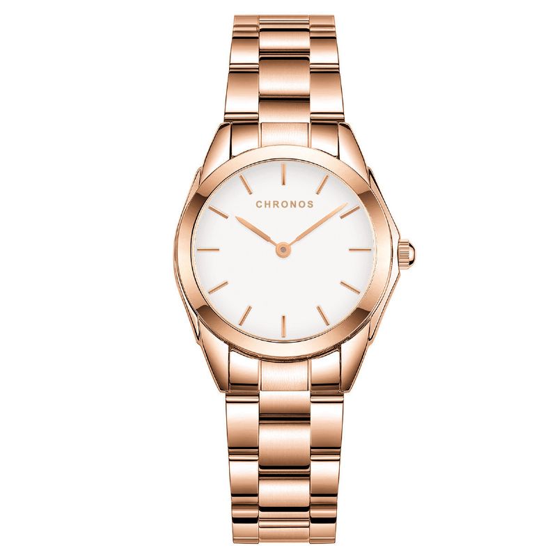 Chronos Ch34 Simple Femmes Montre Petit Cadran Lumière Luxe Mode Élégante Femme Montre À Quartz