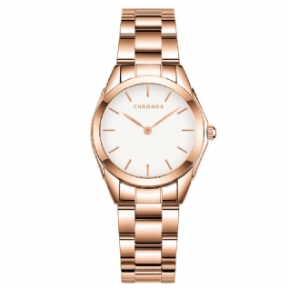 Chronos Ch34 Simple Femmes Montre Petit Cadran Lumière Luxe Mode Élégante Femme Montre À Quartz