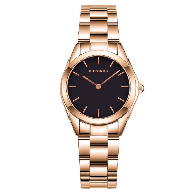 Chronos Ch34 Simple Femmes Montre Petit Cadran Lumière Luxe Mode Élégante Femme Montre À Quartz