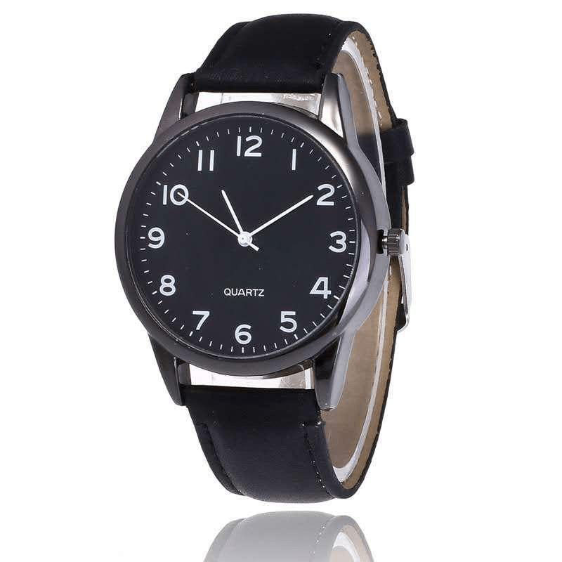 Denton Sidpega Montre À Quartz Simple Avec Bracelet En Cuir Pour Homme