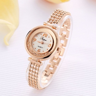 Design Élégant Brillant Femmes Bracelet Montre Strass Quartz Montre