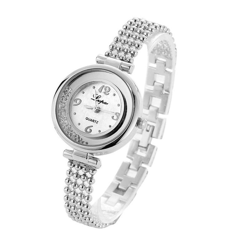 Design Élégant Brillant Femmes Bracelet Montre Strass Quartz Montre