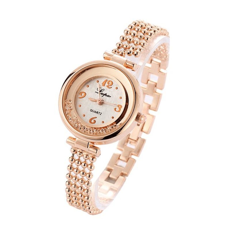 Design Élégant Brillant Femmes Bracelet Montre Strass Quartz Montre