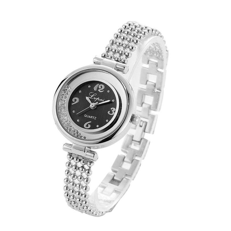 Design Élégant Brillant Femmes Bracelet Montre Strass Quartz Montre