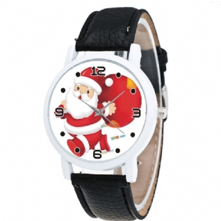 Dessin Animé Père Noël Et Cadeau Modèle Mignon Enfant Montre Mode Enfants Montre À Quartz