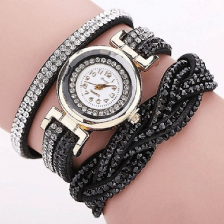 Duoya D056 Cristal Style Rétro Dames Bracelet Montre Robe Montres À Quartz