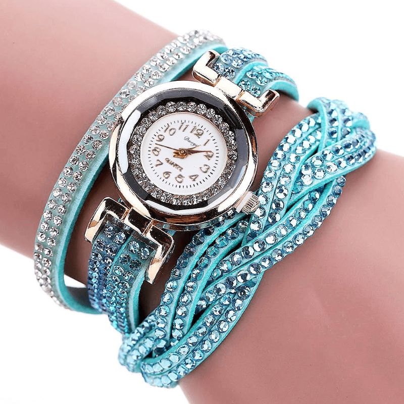 Duoya D056 Cristal Style Rétro Dames Bracelet Montre Robe Montres À Quartz