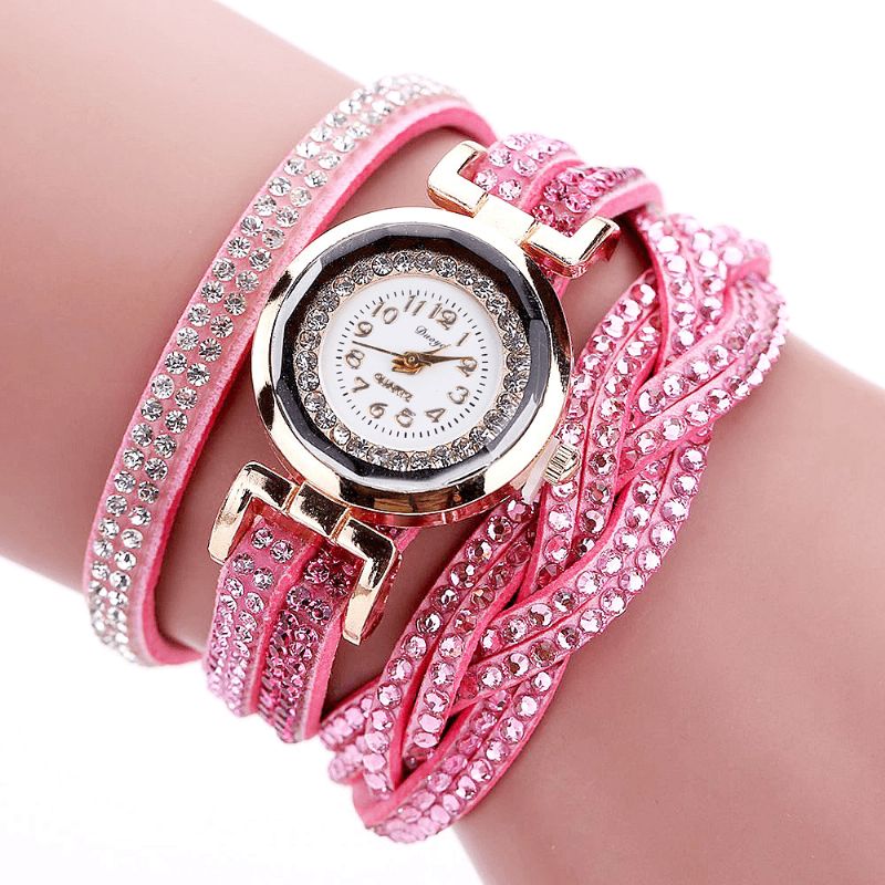 Duoya D056 Cristal Style Rétro Dames Bracelet Montre Robe Montres À Quartz