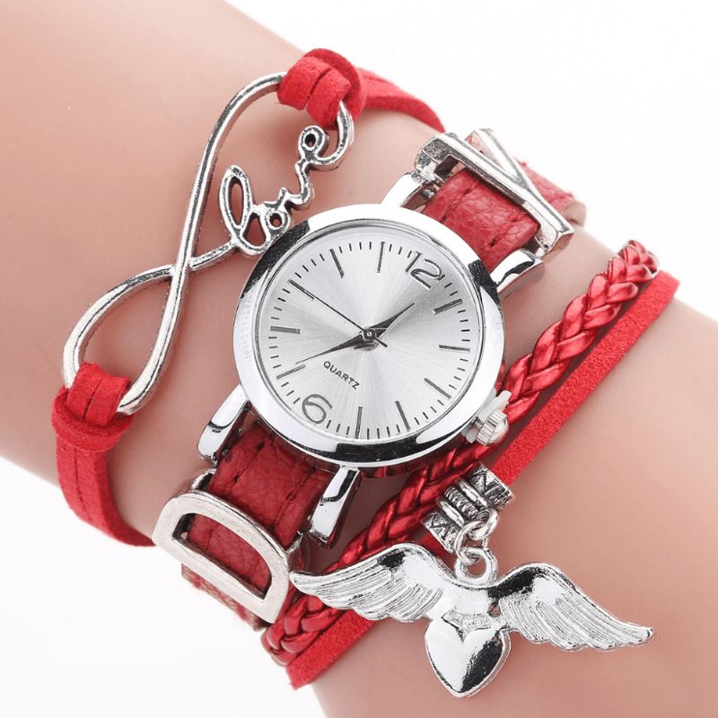 Duoya F1d262 Love Dress Mesdames Bracelet Montre Style Rétro Montres À Quartz