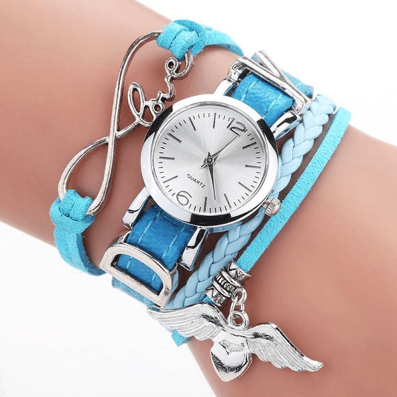 Duoya F1d262 Love Dress Mesdames Bracelet Montre Style Rétro Montres À Quartz