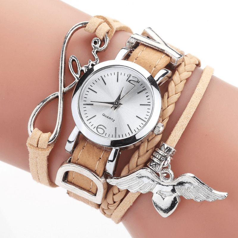 Duoya F1d262 Love Dress Mesdames Bracelet Montre Style Rétro Montres À Quartz