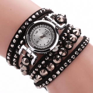 Duoya Mode Dames Folk Style Personnalisé Bracelet Montre Strass Bracelet Élégant Femmes Montre-bracelet