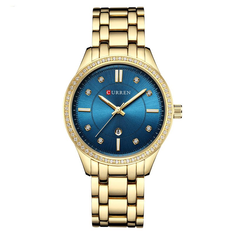 Étanche Cristal Design Élégant Femmes Montre-bracelet Affichage De La Date Montre À Quartz