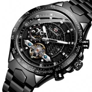 Fsg8204 Mode Hommes Montre Automatique Affichage Lumineux Étanche Bracelet En Acier Inoxydable Montre Mécanique