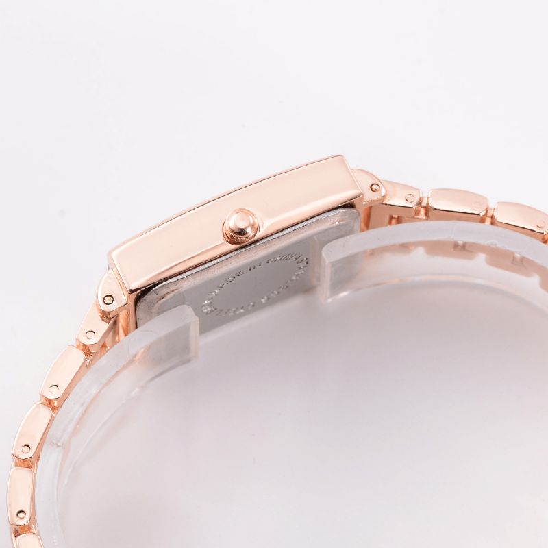 G1p288 Design Élégant Femmes Bracelet Montre Rectangle Plein Acier Montre À Quartz