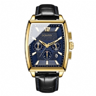 Gq6133 Business Style Hommes Montre-bracelet Calendrier Affichage Lumineux Montres À Quartz