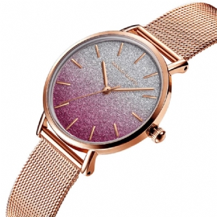 Hannah Martin Hm1323 Montre À Quartz Pour Femme Avec Cadran Dégradé De Couleur Ultra-mince En Acier