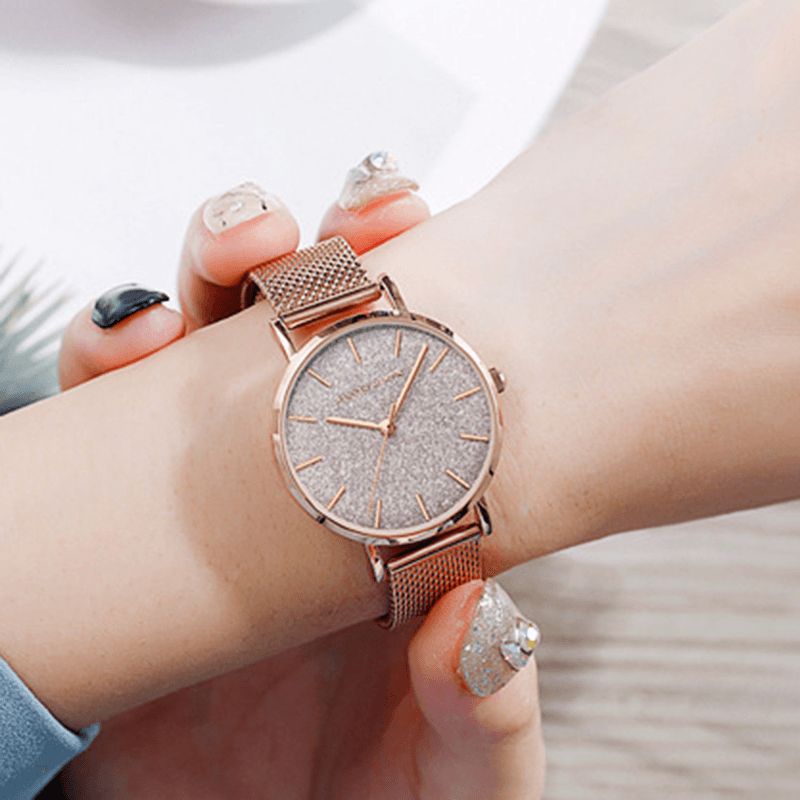 Hannah Martin Hm1323 Montre À Quartz Pour Femme Avec Cadran Dégradé De Couleur Ultra-mince En Acier