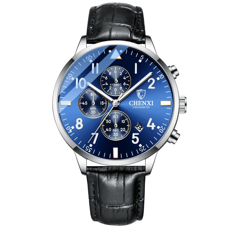 Hommes D'affaires Montre-bracelet Quartz Acier Complet Étanche Date Horloge Alliage Hommes Montre