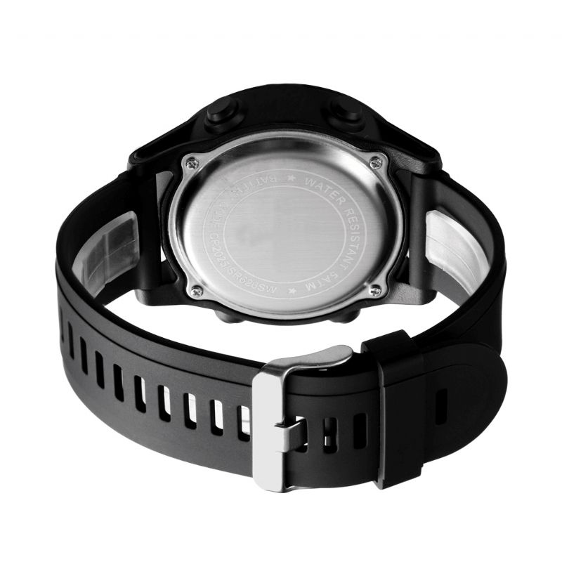 Honhx 62x-66f Mode Affichage Lumineux Réveil Sport Style Hommes Montre Numérique