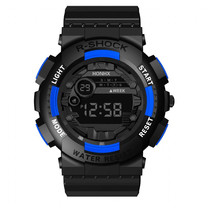 Honhx 82-66f Mode Sport Style Hommes Lumineux Dsiplay Montre Numérique