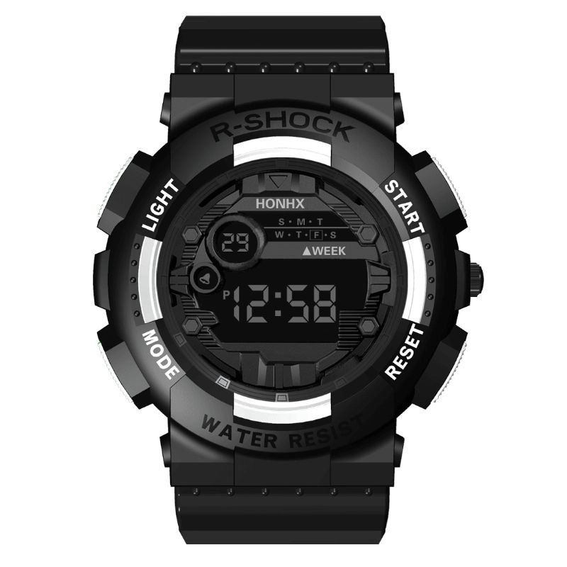 Honhx 82-66f Mode Sport Style Hommes Lumineux Dsiplay Montre Numérique