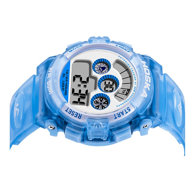 Hoskas H001s Fresh Rose Bleu Couleur Étanche Mode Style Enfants Montre Couple Montre Numérique