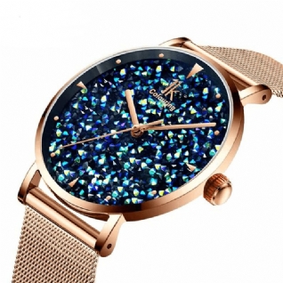 Ik Coloring Ik028 Mode Style Gypsophila Dial Montre Magnétique Pour Femme Montre À Quartz Ultra Fine